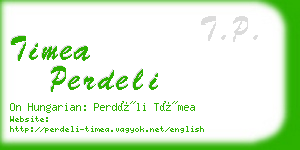 timea perdeli business card